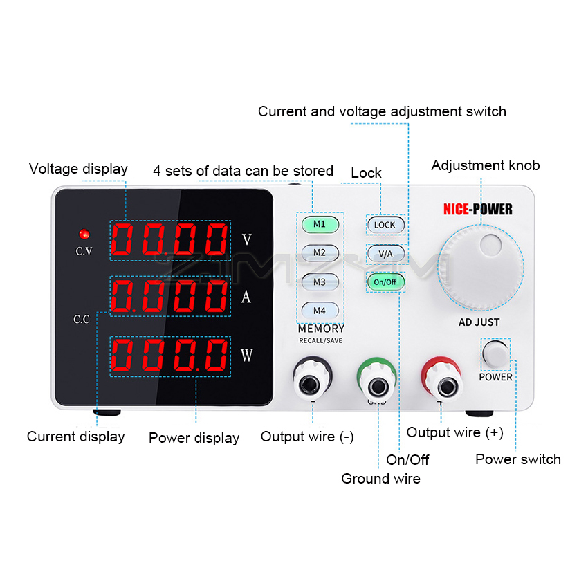 مختبر للبرمجة العثور على إمداد - مراجعة High Precision Adjustable Lab Power Supply 120V 3A وسعره